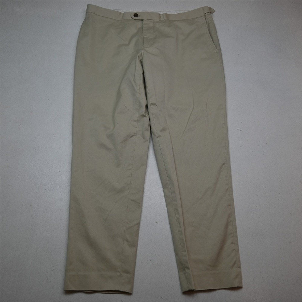 Indochino 34x28 Khaki Side Tab Tapered Dress‎ Mens Pants